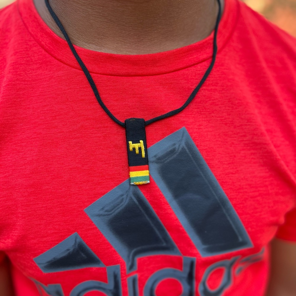 NW 💯 handmade adjustable initial tag necklace Benin Made